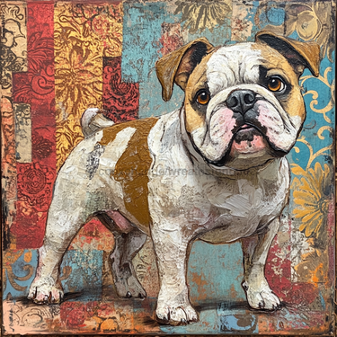 Dog Sign, English Bulldog Sign, DCO-12937, Sign For Wreath, 10x10